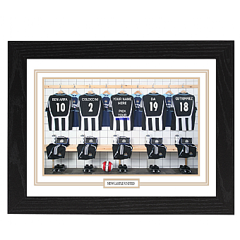 Personalised Framed 100% Unofficial Newcastle Football Shirt Photo A3